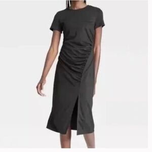 Target A New Day Short-Sleeve Side-Ruched Knit Dres